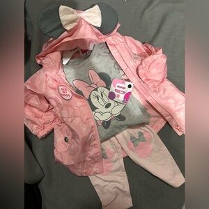 Disney Pink and Gray Minnie Mouse Baby Set